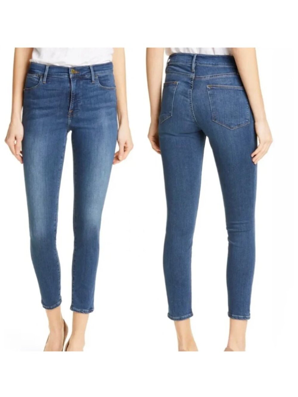 FRAME Le High Skinny Jeans 27 Medium Blue